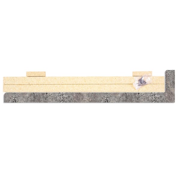 Hampton Bay Laminate Endcap Kit for Countertop with Integrated Backsplash in Praline Antico