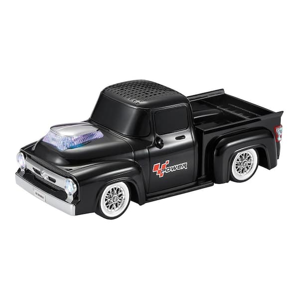 SoundRides TRK-5600BT 18-Watt Retro Ride Low-Rider Truck Bluetooth Speaker with WaveSync and Lights in Black
