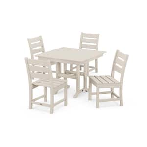 Grant Park Sand 5-Piece Plastic Side Chair Outdoor Dining Set