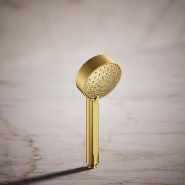 Awaken G90 4-Spray Wall Mount Handheld Shower Head with 2.5 GPM in Vibrant Brushed Moderne Brass