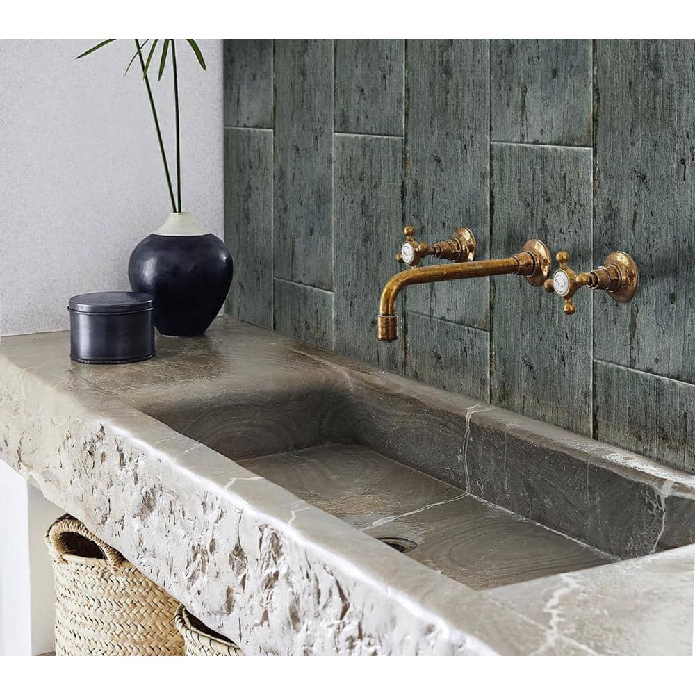 Large Matte Dark Gray Porcelain Wall and Floor Tile