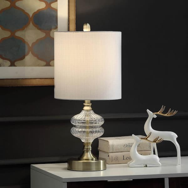 satin brass table lamp