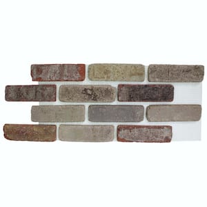 28 in. x 10.5 in. x 0.5 in. Brickwebb Cobblestone Thin Brick Sheets (Box of 5-Sheets)