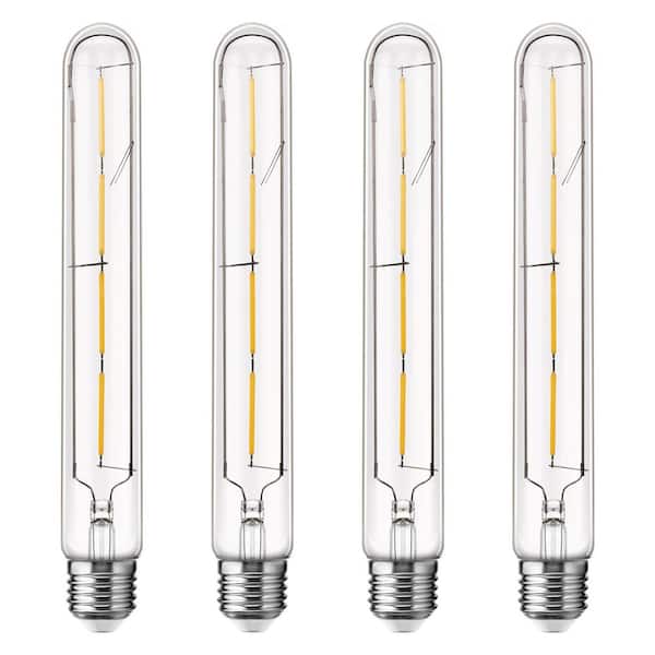 40-Watt Equivalent T25 LED Dimmable Edison Tubular Bulb Warm White 2700K (4-Pack)