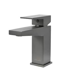 Boracay 1-Handle Single Hole Bathroom Faucet in Gun Metal