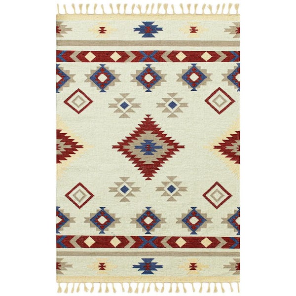 6' Round Ivory Floral Washable Area Rugs Runner Rug