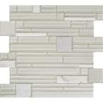 Entity Gusto Glossy 11.81 in. x 11.81 in. x 8mm Glass Mesh-Mounted Mosaic Tile (0.97 sq. ft.)