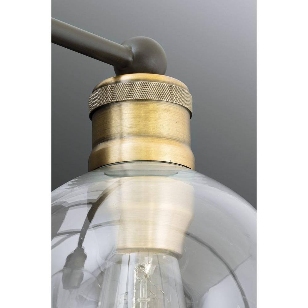 Hansford Antique Bronze and Brass 3-Light Vanity Fixture