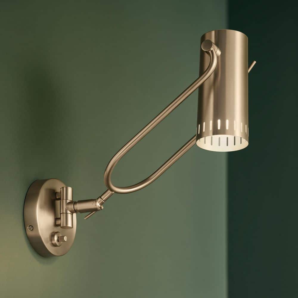 "Ruehl 15"" 1-Light Swing Arm Wall Sconce in Champagne Bronze" price history on PriceWatchPro