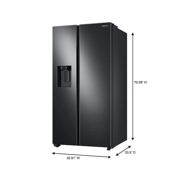https://images.thdstatic.com/productImages/2f5e16a0-5b2c-4abd-a072-c4456d950737/svn/fingerprint-resistant-black-stainless-steel-samsung-side-by-side-refrigerators-rs27t5200sg-a0_600.jpg
