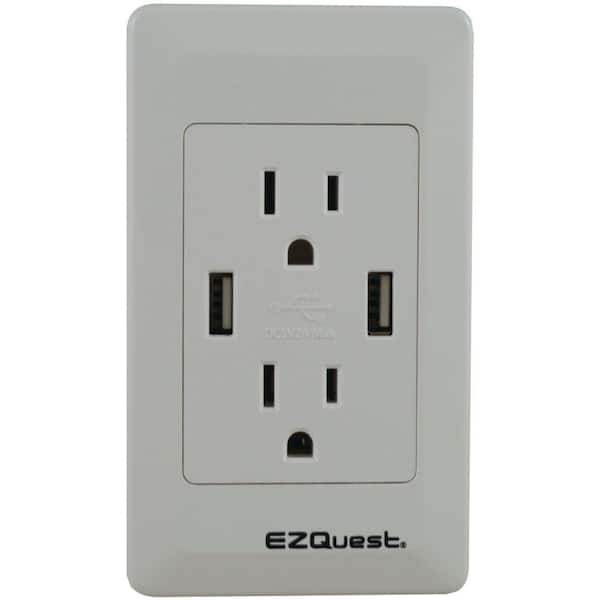 EZQuest Plug n' Charge USB Wall Socket