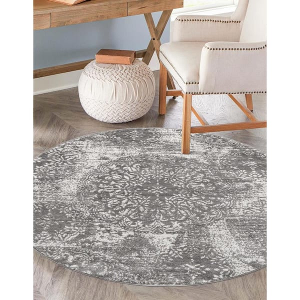 Sofia Grand Gray 7 ft. x 7 ft. Area Rug