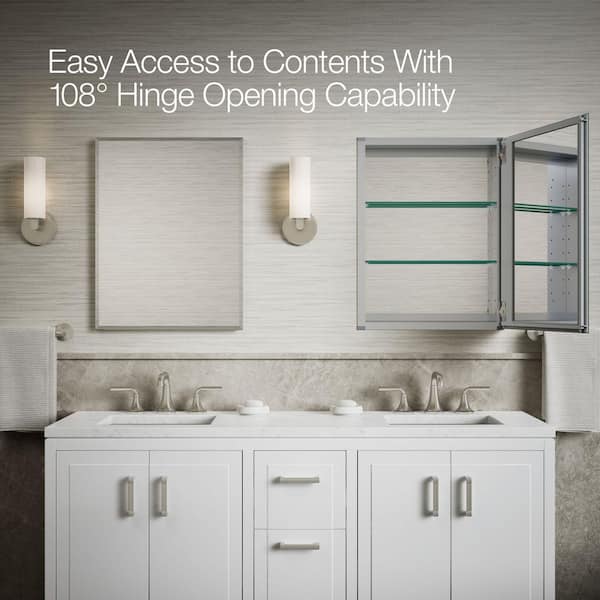 KOHLER 20 in. W x 26 in. H Recessed Medicine Cabinet K-CB