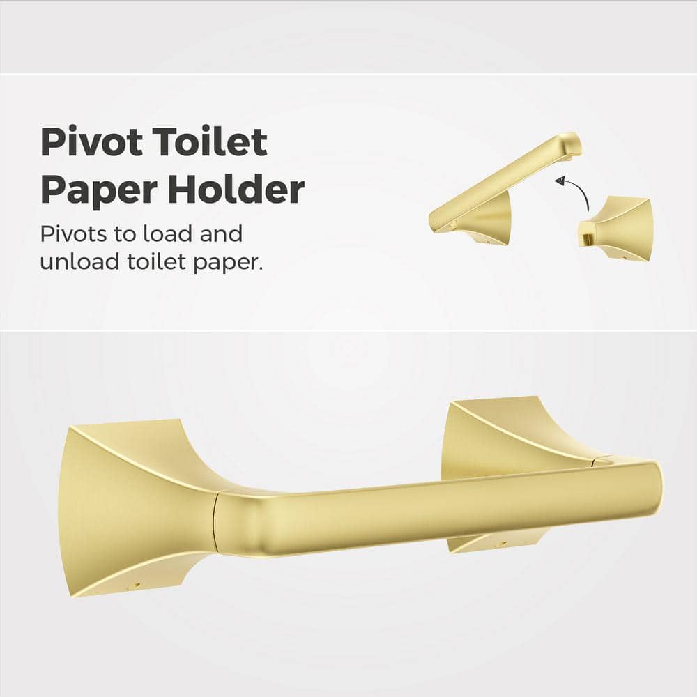 Bruxie Brushed Gold Wall Mounted Toilet Paper Holder