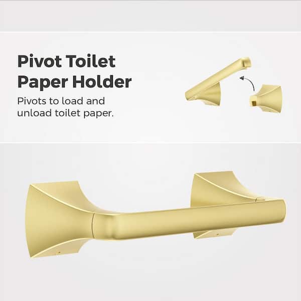 Pfister Bruxie Pivot Toilet Paper Holder in Brushed Gold BPH