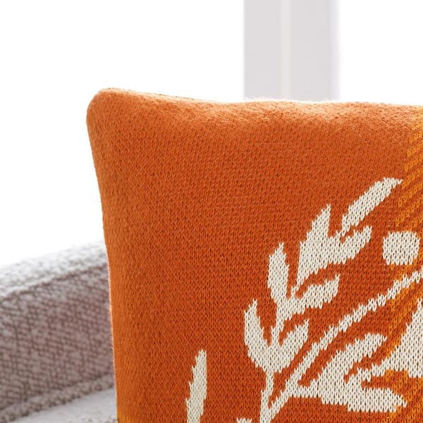  Lush Decor Sparkle Pumpkin 1 Decorative Pillow, 18 x 18,  Black & Orange : Home & Kitchen
