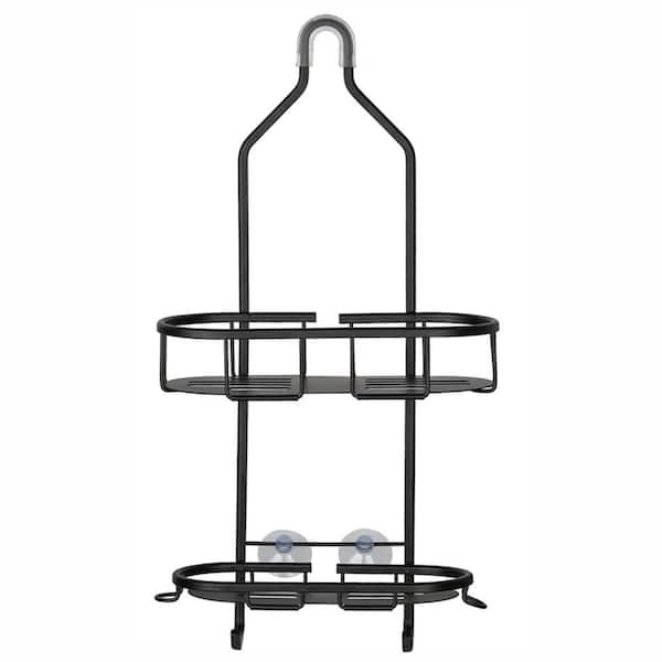 Home Basics Bronze Steel 2-Shelf Hanging Shower Caddy 22.5-in x