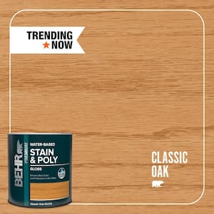 1 qt. #TIS-356 Classic Oak Gloss Semi-Transparent Water-Based Interior Stain and Poly in One