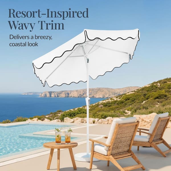 costco large patio umbrellas Season's Sentry 7x10 Rectangle Market Umbrella