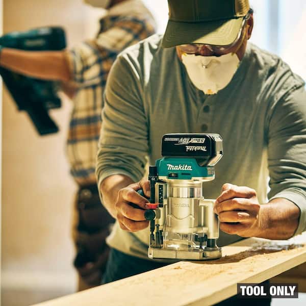 Outil Oscillant Makita 18V Sans Fil (outil Nu) – Routeur Compact 6 Vitesses, Variateur, Mandrin 7/8