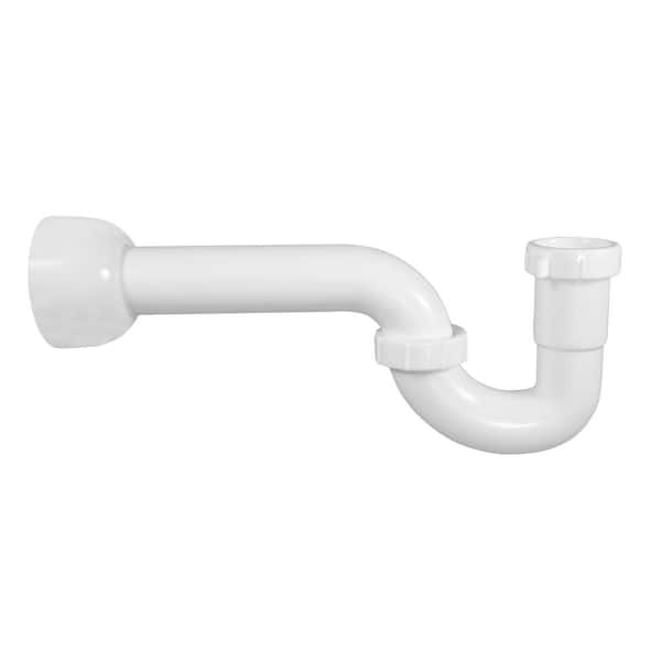 1-1/2 in. Polypropylene P-Trap with Adapter Flange and TPR Washer for Tubular Drain Applications