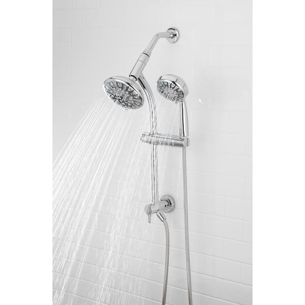 Glacier Bay 1-Spray Wall Mount Handheld Shower Head 1.8 GPM in Chrome  8466000HC - The Home Depot