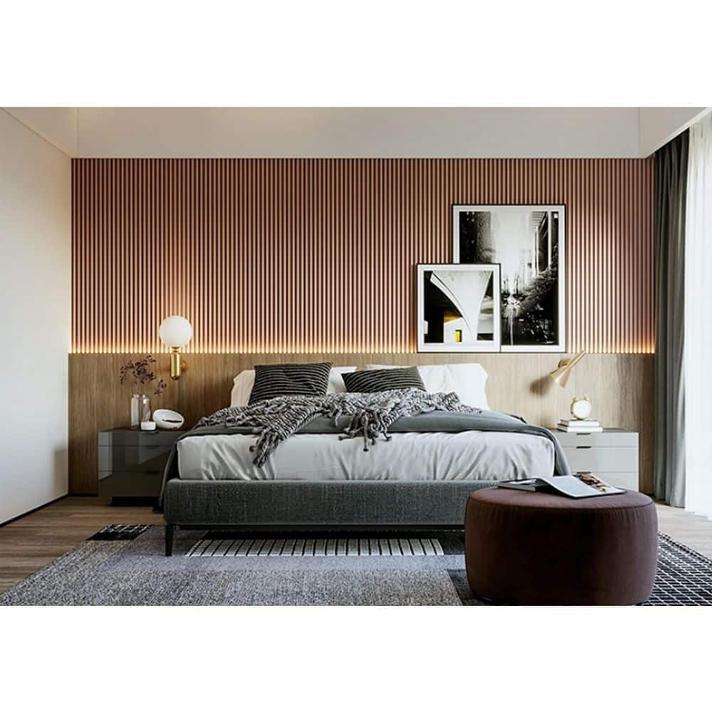 106" Light Oak Finished Wood Wall Paneling