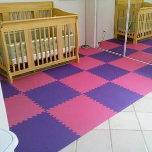 Premium Purple 24 in. W x 24 in. L Foam Kids and Gym Interlocking Tiles (58.1 sq. ft.) (15-Pack)