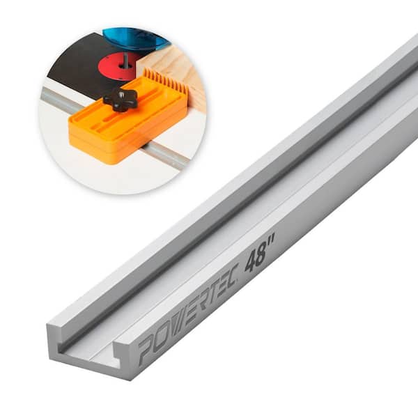 ‎POWERTEC 48 in. Aluminum Miter T-Track