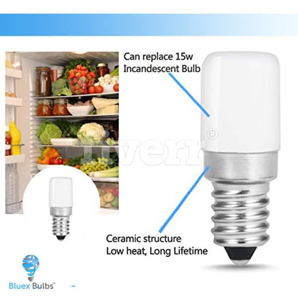 Bluex Bulbs 15-Watt Equivalent C7 E12 LED Night Light Bulb 5000K Daylight White (6-pack)