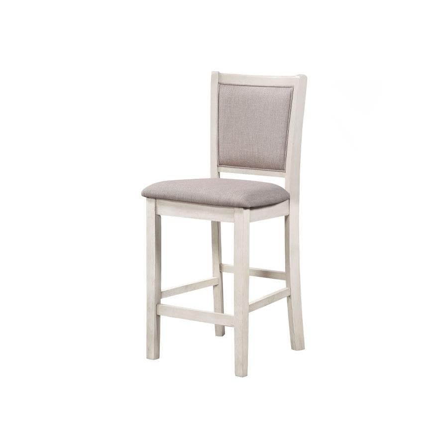 Rustic Beige and Brown Wood Counter Set with 4 Chairs
