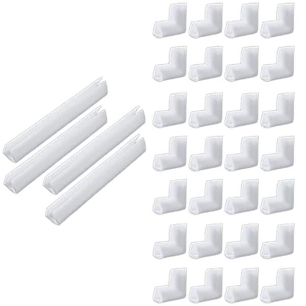 Unbranded Picture Frame Foam Corner Protectors 4x1.4x0.04 Inches EPE Material L-Shaped Cushioning for Moving and Packing 32 Pieces