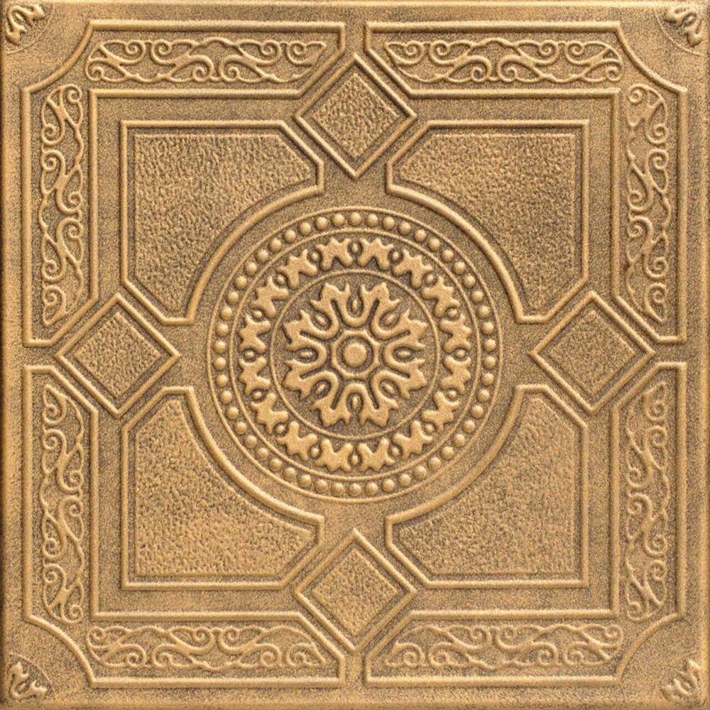 Antique Gold Faux Tin Victorian Glue-Up Ceiling Tile
