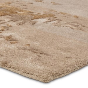 Astris 5 ft. x 8 ft. Taupe/Bronze Abstract Handmade Area Rug