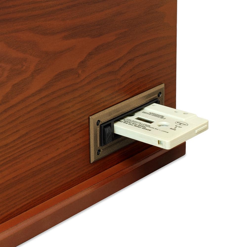Mahogany 8-in-1 Bluetooth Record Player with Built-in Stereo Speakers