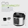 AROMA 20-Cup Stainless Steel Digital Cool-Touch Rice Cooker and Food  Steamer ARC-1020SB - The Home Depot