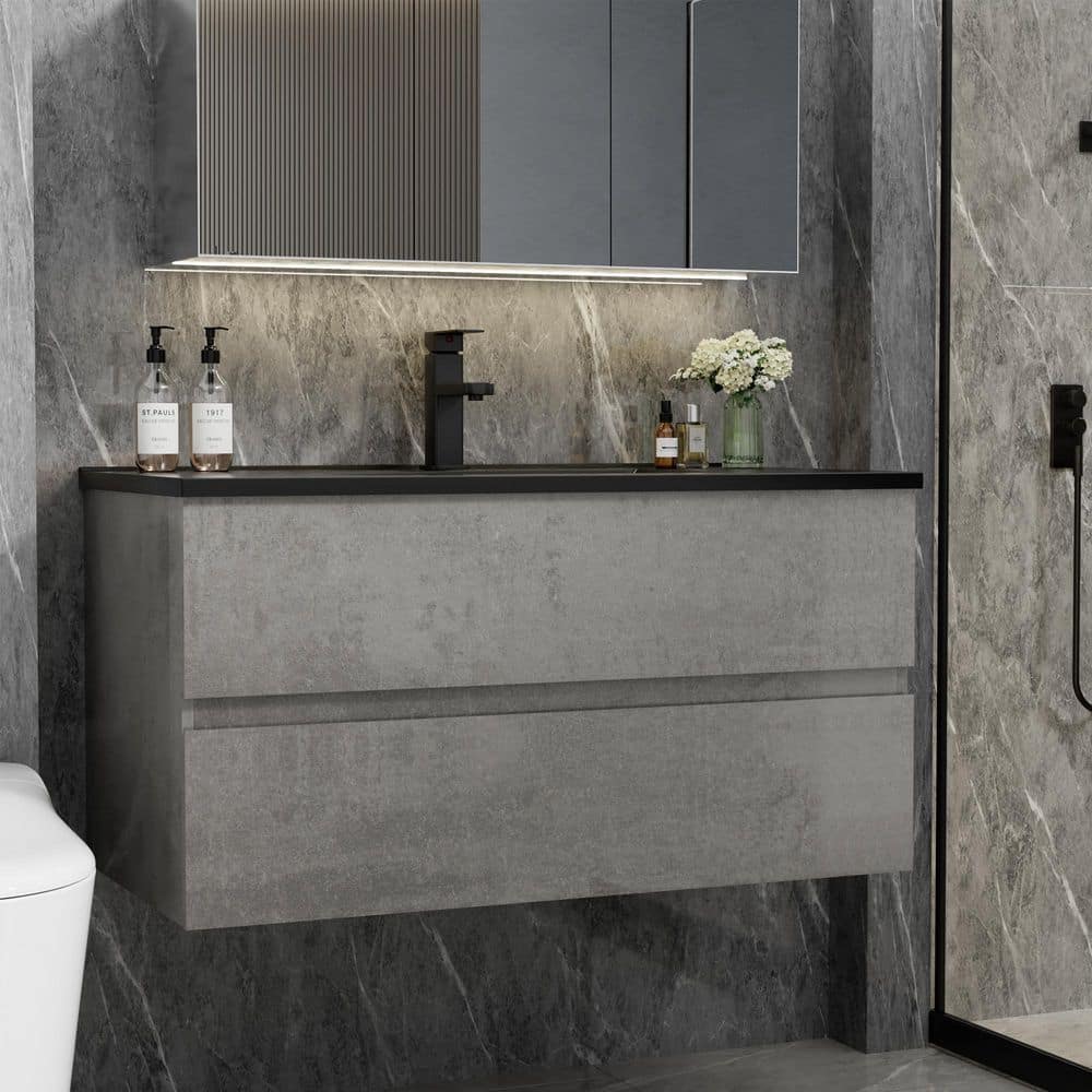 eclife 36 in. W x 18.1 in. D x 18.1 in. H Single Sink Floating