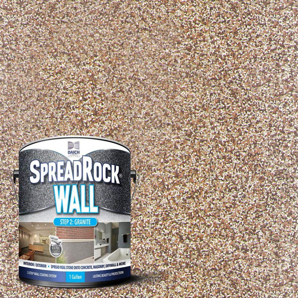 SpreadRock Wall Granite Stone Coating 1 gal. Brownstone Granite Flat Interior/Exterior Exterior Wall Paint price history on PriceWatchPro