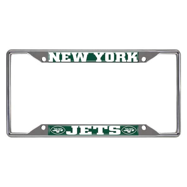 FANMATS NFL - New York Jets Chromed Stainless Steel License Plate Frame