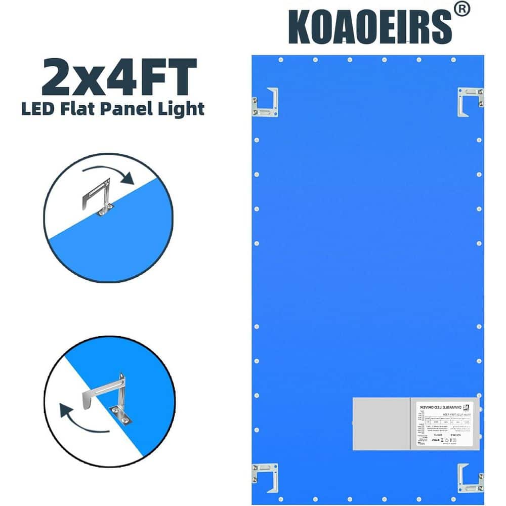 White Aluminum 2x4 LED Flat Panel Light Fixture