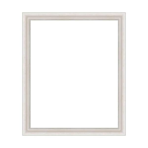 Amanti Art Mirror Makeover Trio Whitewash Silver 31.25 in. W x 37.25 in. H Bathroom Mirror Frame Border Kit-Fits a 30 x 36 mirror
