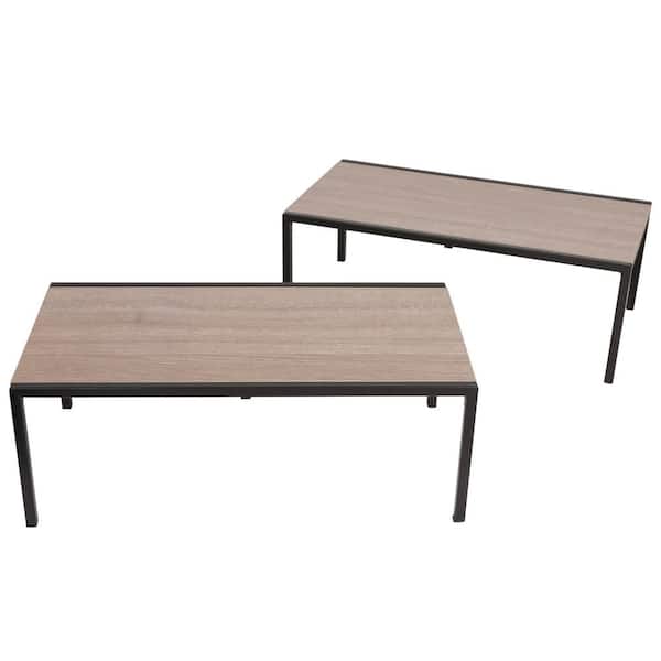 Smart Design Premium Wood Accent Kitchen Storage Shelf