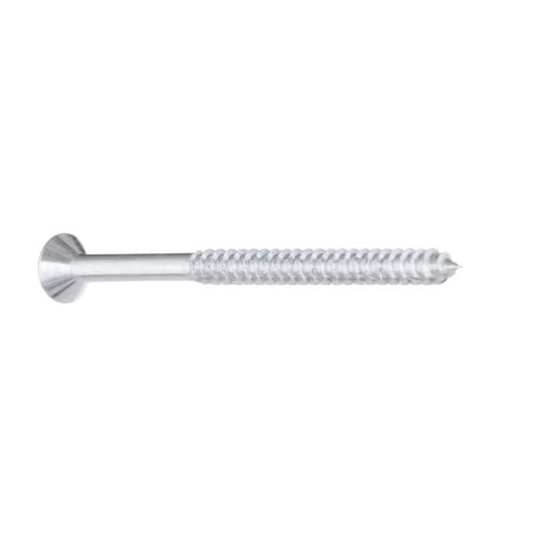 #8 x 2-1/2 in. Zinc Plated Phillips Flat Head Wood Screw (4-Pack)