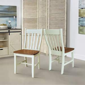 Cafe Hickory/Shell Solid Wood Dining Chair, Set of 2