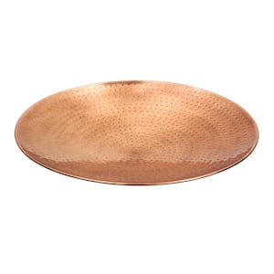 16 in. Dia Polished Copper Plated Stainless Steel Birdbath Bowl