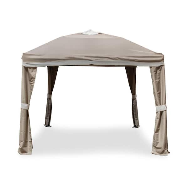 Mooncrest 11.34 ft. x 11.34 ft. Beige Outdoor Portable Gazebo Canopy