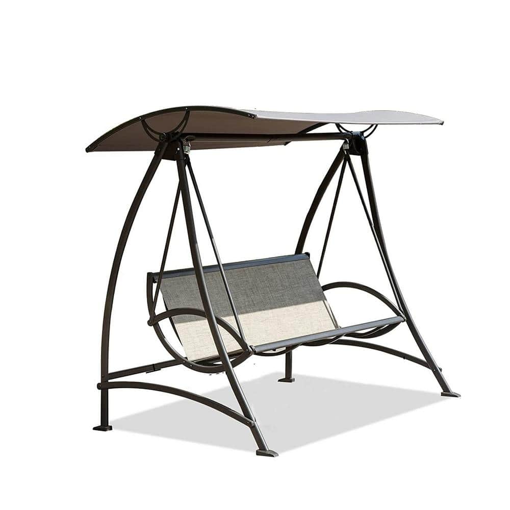 Cesicia 3Seat Patio Metal Swing Chair Steel Outdoor Porch Patio Swing
