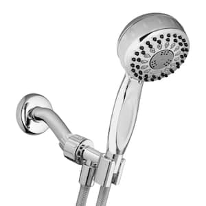 5-Spray 3.5 in. Single Wall Mount Handheld Shower Head in Chrome