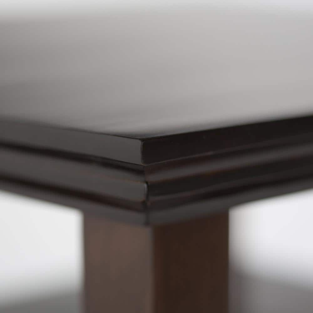 Acadian Brunette Brown Solid Wood Transitional End Table