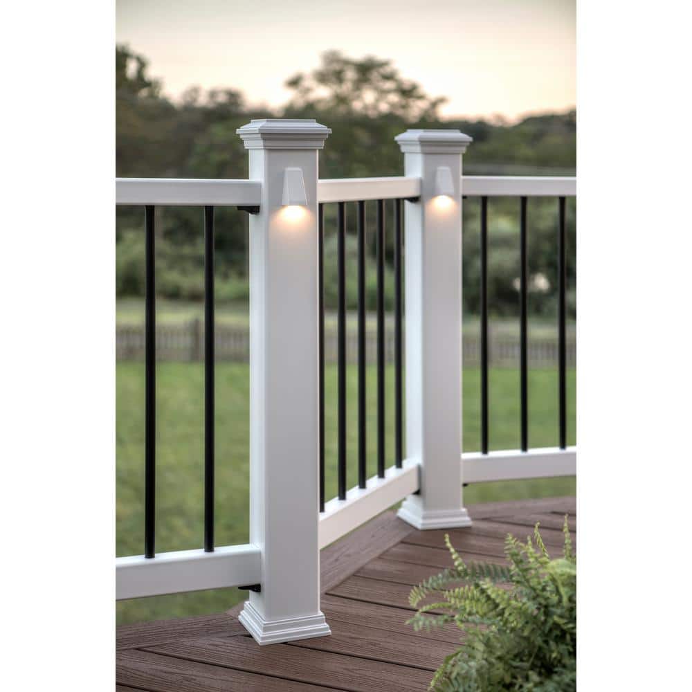 Classic White Composite Deck Post Sleeve Skirt